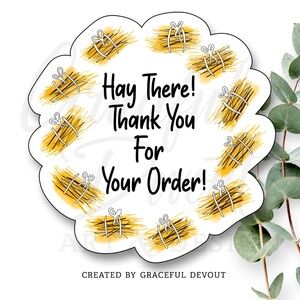 Hay There! Thank You For Your Order! - 2" (inches) [48ct.)  [GD165-48]